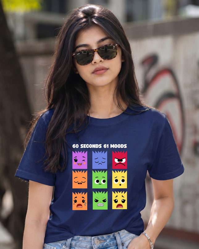 Many Moods One Vibe Graphic Unisex Classic Crew T-Shirt