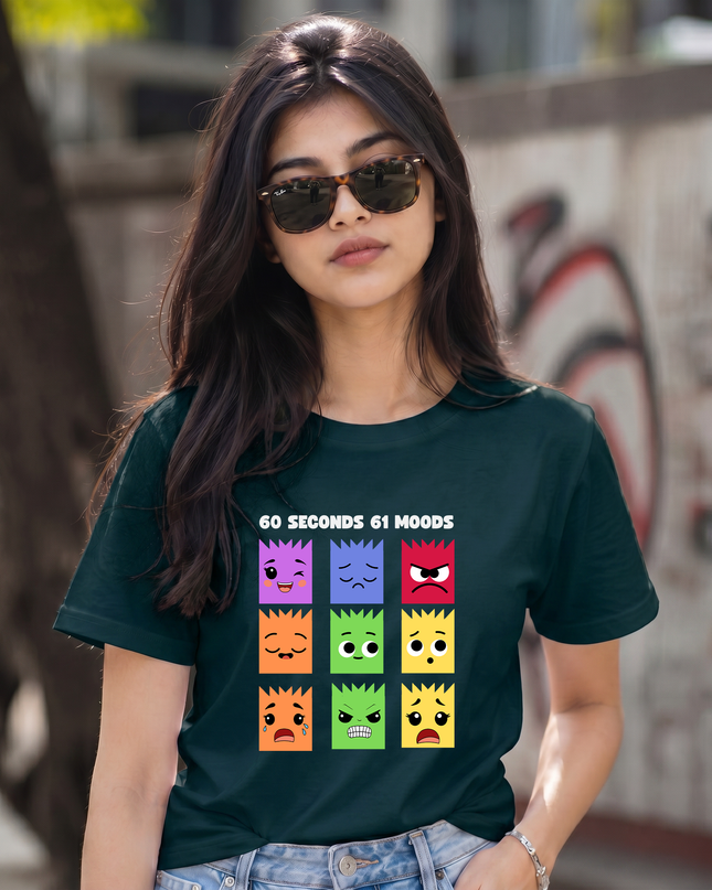 Many Moods One Vibe Graphic Unisex Classic Crew T-Shirt
