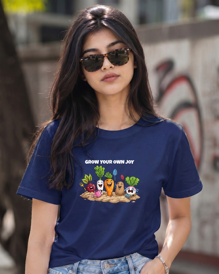 Grow Your Own Joy Veggie Graphic Unisex Classic Crew T-Shirt