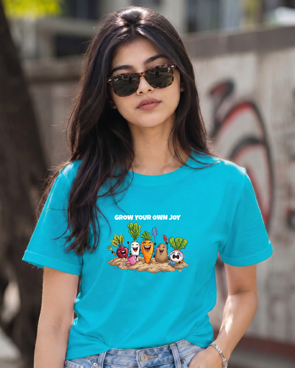 Grow Your Own Joy Veggie Graphic Unisex Classic Crew T-Shirt