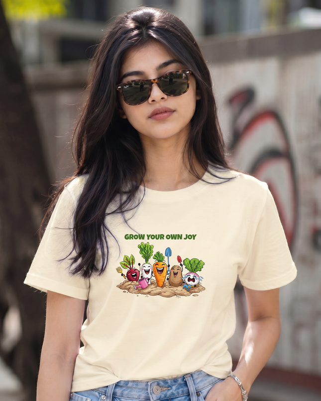 Grow Your Own Joy Vegetable Graphic Unisex Classic Crew T-Shirt