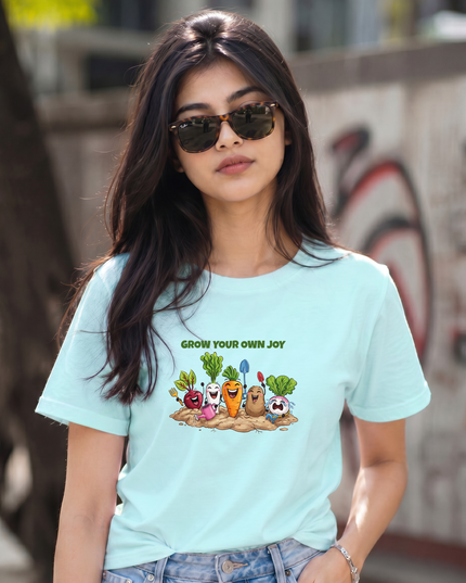 Grow Your Own Joy Vegetable Graphic Unisex Classic Crew T-Shirt