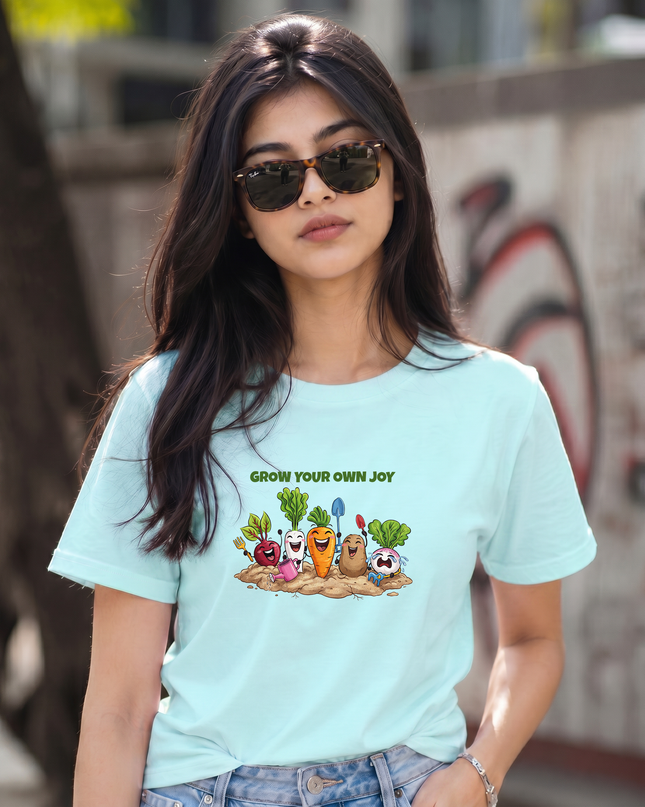 Grow Your Own Joy Vegetable Graphic Unisex Classic Crew T-Shirt