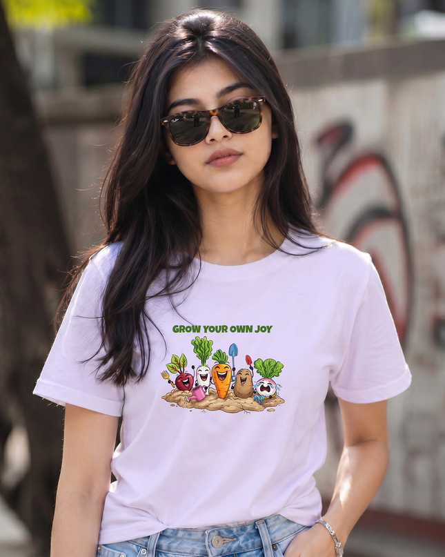 Grow Your Own Joy Vegetable Graphic Unisex Classic Crew T-Shirt