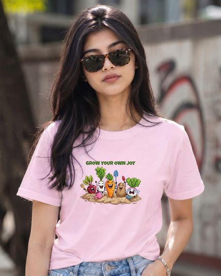Grow Your Own Joy Vegetable Graphic Unisex Classic Crew T-Shirt