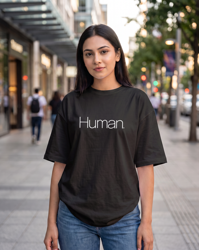 Human Print Oversized Women's Classic T-Shirt