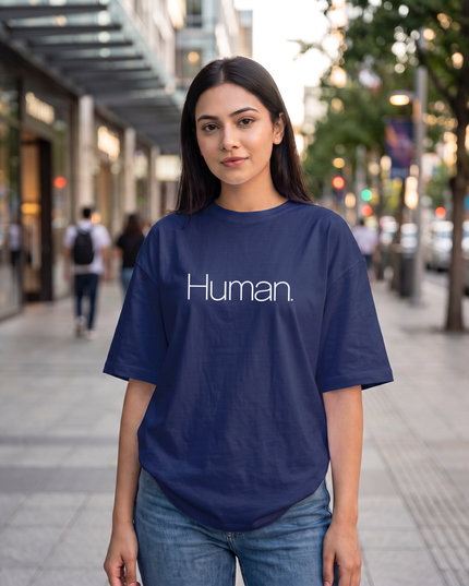 Human Print Oversized Women's Classic T-Shirt