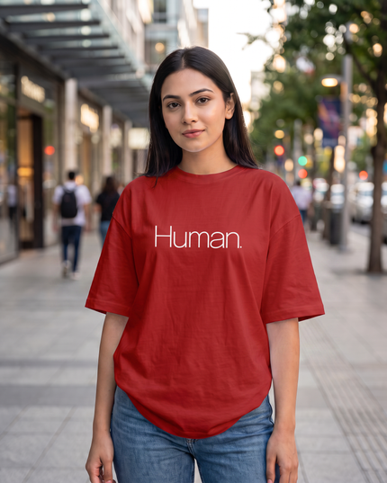 Human Print Oversized Women's Classic T-Shirt