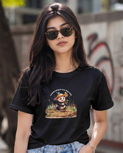 Gardening Is My Therapy Graphic Unisex Classic Crew T-Shirt