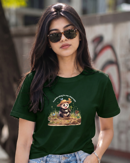 Gardening Is My Therapy Graphic Unisex Classic Crew T-Shirt
