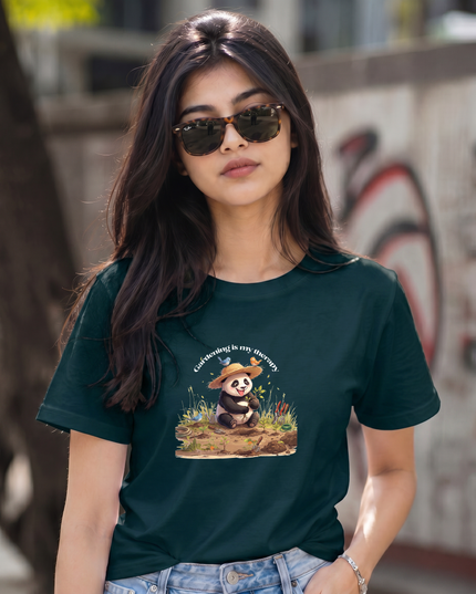 Gardening Is My Therapy Graphic Unisex Classic Crew T-Shirt