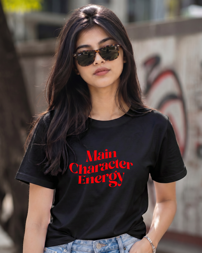 Main Character Energy Graphic Unisex Classic Crew T-Shirt