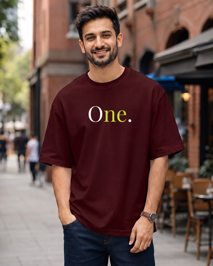 One. Men's Oversized Classic T-Shirt