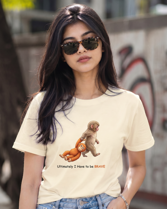 Brave Monkey Graphic Unisex Classic Crew T-Shirt