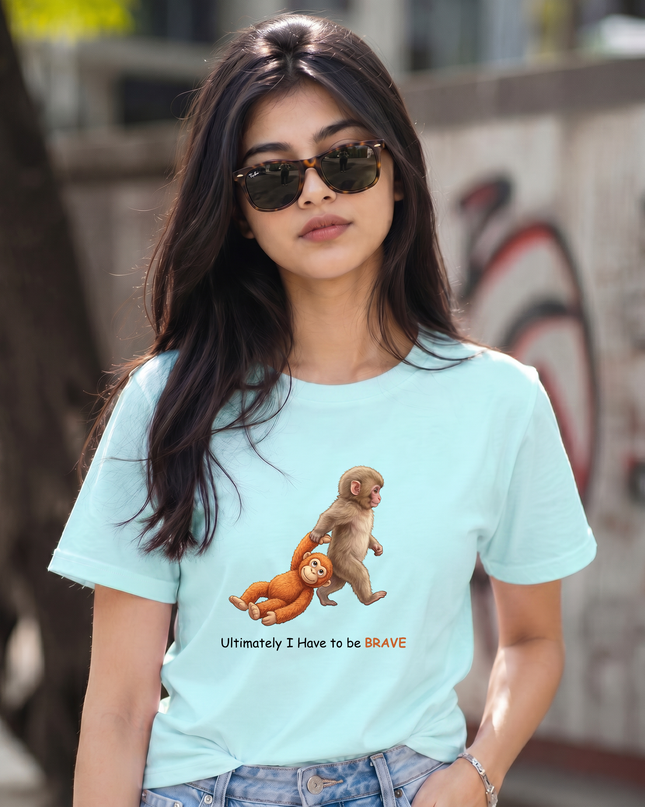 Brave Monkey Graphic Unisex Classic Crew T-Shirt
