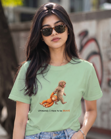 Brave Monkey Graphic Unisex Classic Crew T-Shirt
