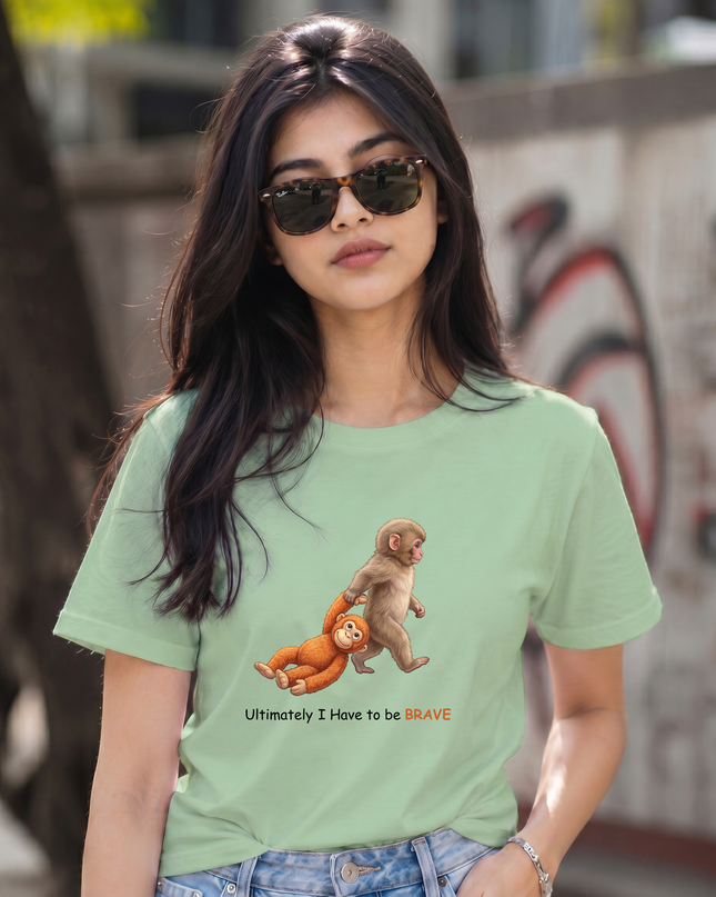 Brave Monkey Graphic Unisex Classic Crew T-Shirt