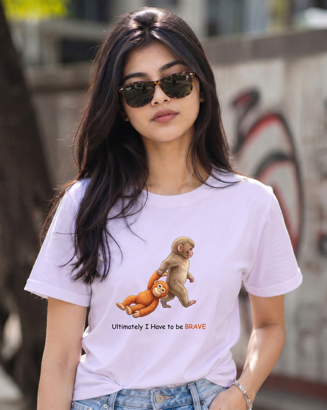 Brave Monkey Graphic Unisex Classic Crew T-Shirt