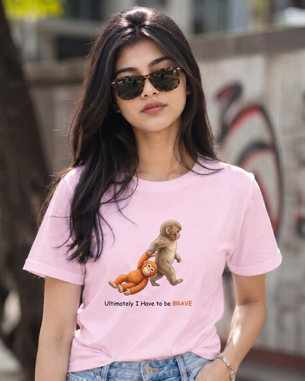 Brave Monkey Graphic Unisex Classic Crew T-Shirt