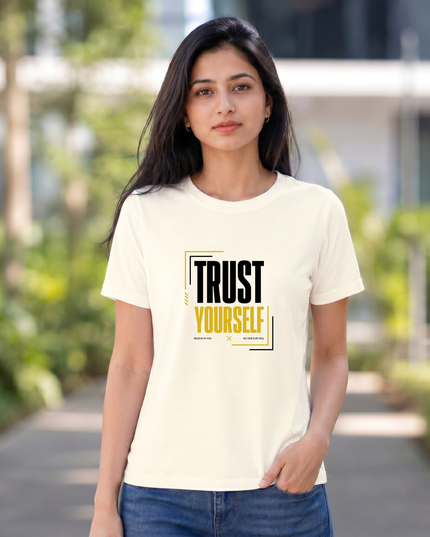 Trust Yourself Stylish Women's Classic Crew T-Shirt