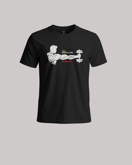 Installing Muscles Graphic Unisex Classic Crew T-Shirt