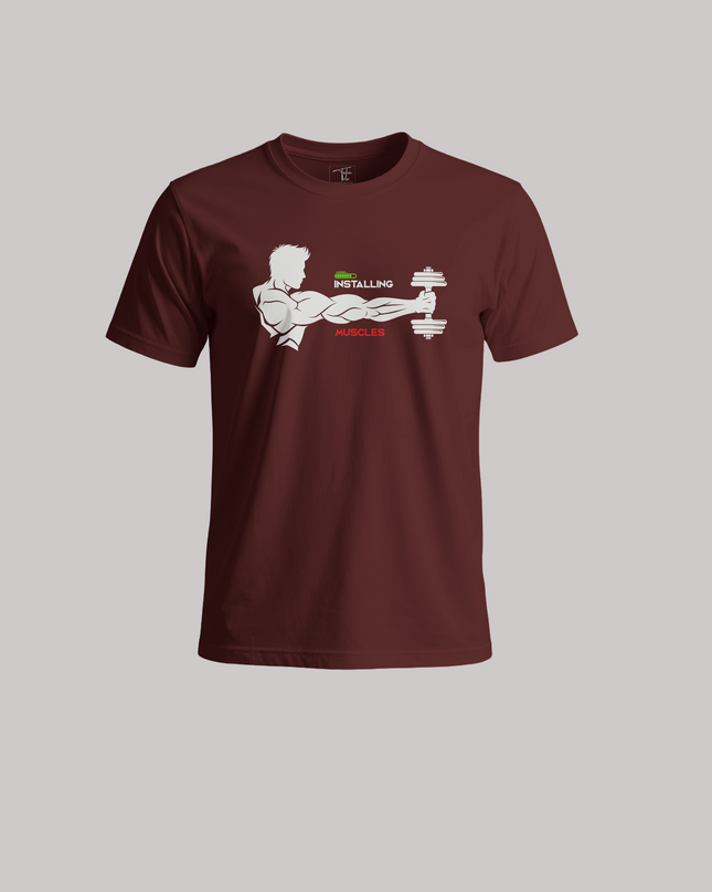 Installing Muscles Graphic Unisex Classic Crew T-Shirt