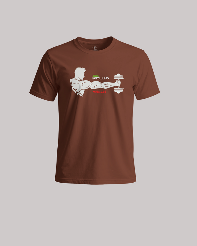 Installing Muscles Graphic Unisex Classic Crew T-Shirt