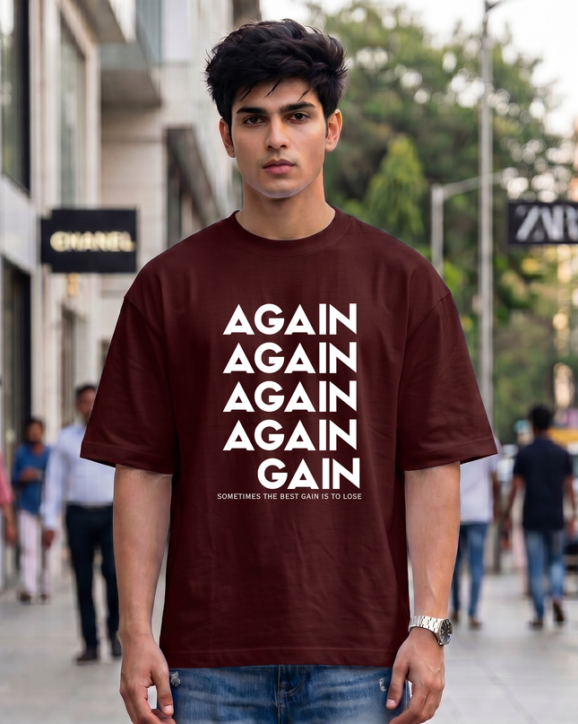 Again To Gain Unisex Oversized Classic T-Shirt