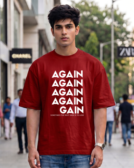 Again To Gain Unisex Oversized Classic T-Shirt