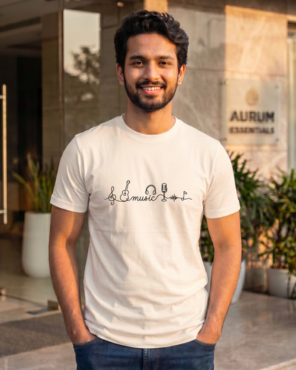 Music Elements Stylish Men's Classic Crew T-Shirt