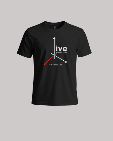 Live Before It Passes Motivational Print Unisex Classic Crew T-Shirt