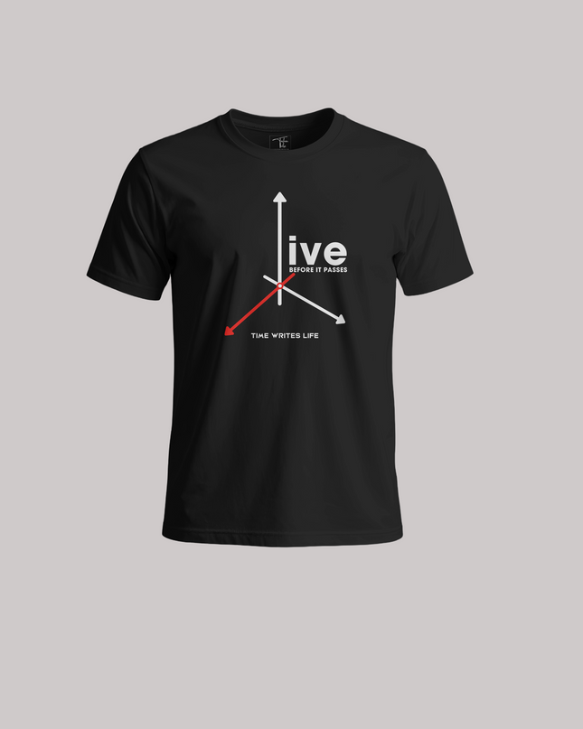 Live Before It Passes Motivational Print Unisex Classic Crew T-Shirt