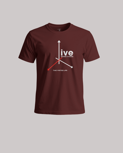 Live Before It Passes Motivational Print Unisex Classic Crew T-Shirt