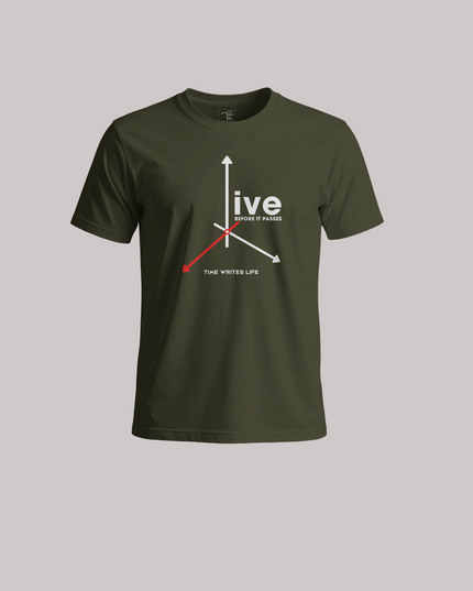 Live Before It Passes Motivational Print Unisex Classic Crew T-Shirt