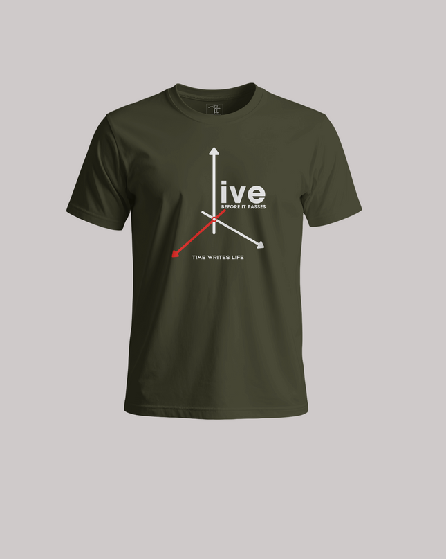 Live Before It Passes Motivational Print Unisex Classic Crew T-Shirt
