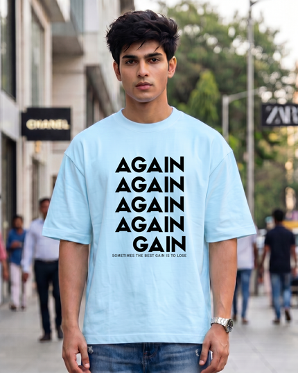 Again To Gain Graphic Unisex Oversized Classic T-Shirt