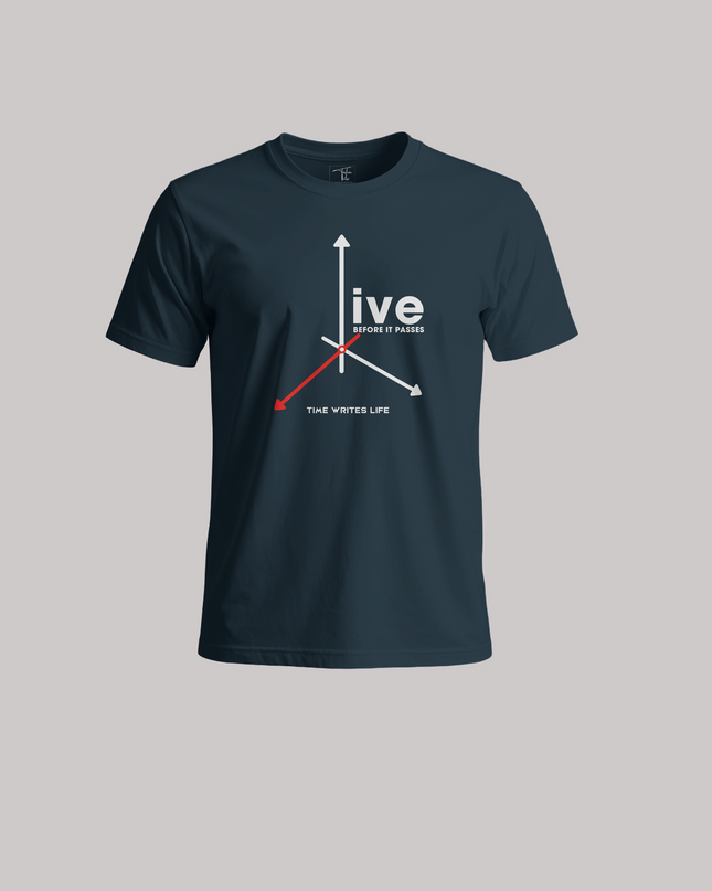Live Before It Passes Motivational Print Unisex Classic Crew T-Shirt