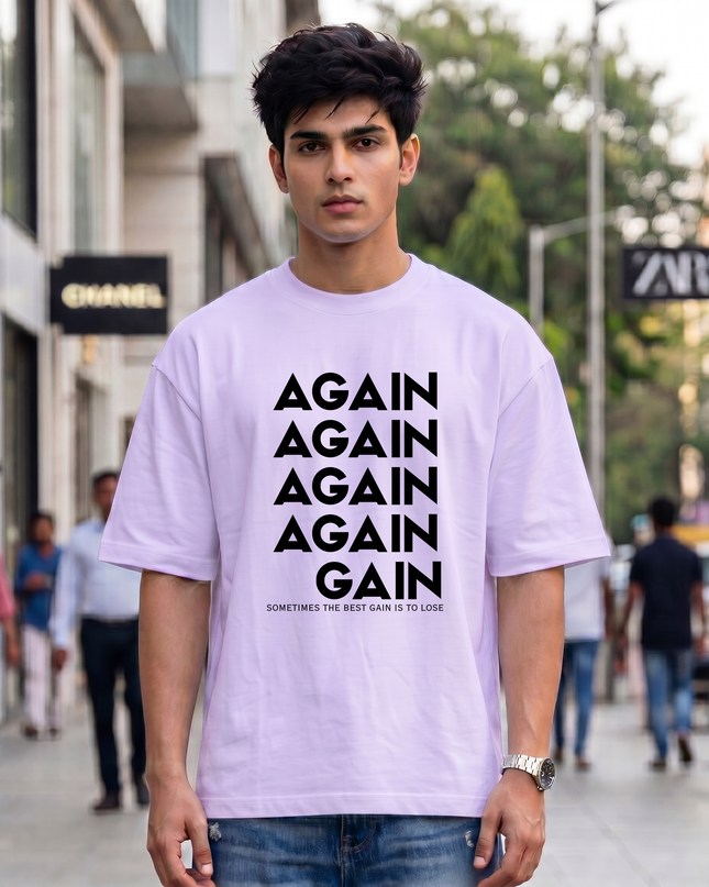 Again To Gain Graphic Unisex Oversized Classic T-Shirt