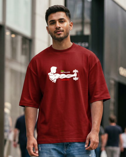 Installing Muscles Graphic Unisex Oversized Classic T-Shirt