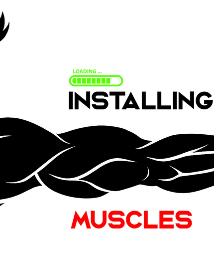 Installing Muscles Print Unisex Oversized Classic T-Shirt