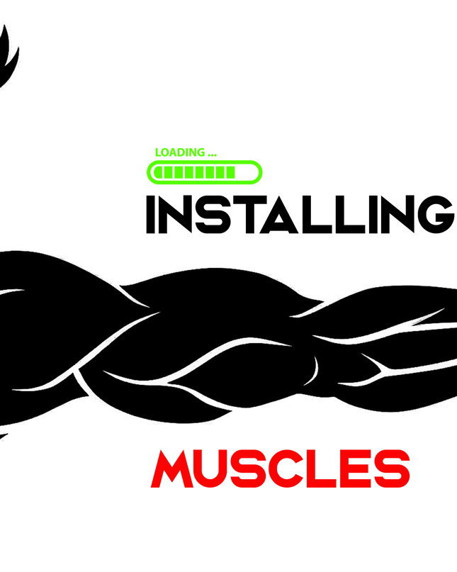 Installing Muscles Print Unisex Oversized Classic T-Shirt