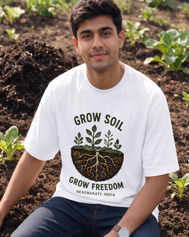 Grow Soil Grow Freedom Stylish Oversized Classic T-Shirt