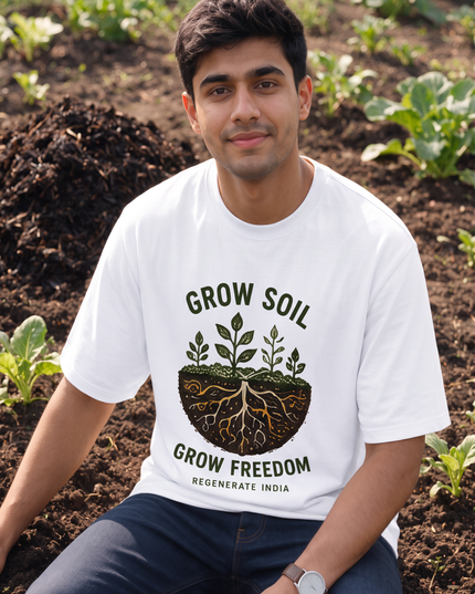 Grow Soil Grow Freedom Graphic Oversized Classic T-Shirt