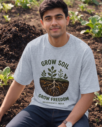 Grow Soil Grow Freedom Graphic Oversized Classic T-Shirt