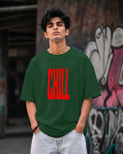 Chill Typography Unisex Oversized Classic T-Shirt