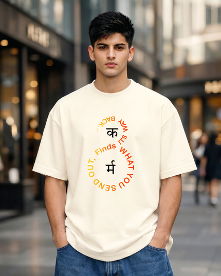 What You Send Out Finds Its Way Back Graphic Unisex Oversized Classic T-Shirt