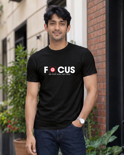 Focus On Your Goal Regular Fit Classic Crew T-Shirt