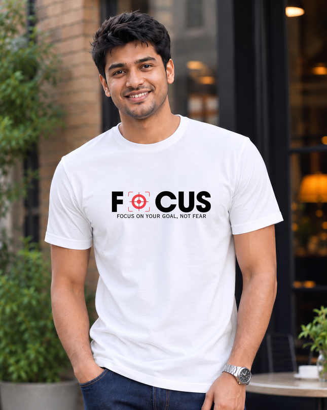 Focus On Your Goal Stylish Men's Classic Crew T-Shirt