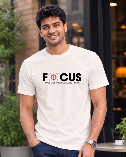 Focus On Your Goal Stylish Men's Classic Crew T-Shirt