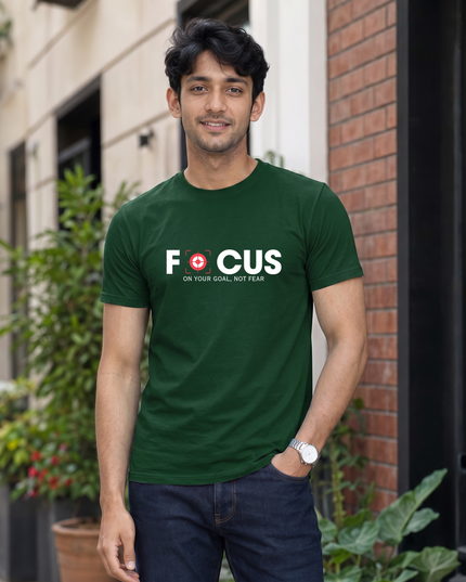 Focus On Your Goal Regular Fit Classic Crew T-Shirt